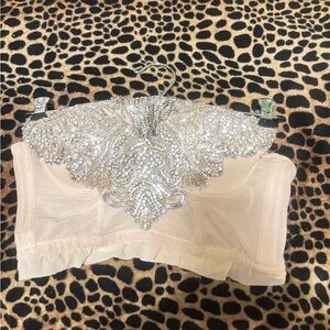 Ravissaint Nude Beige Strapless Bra